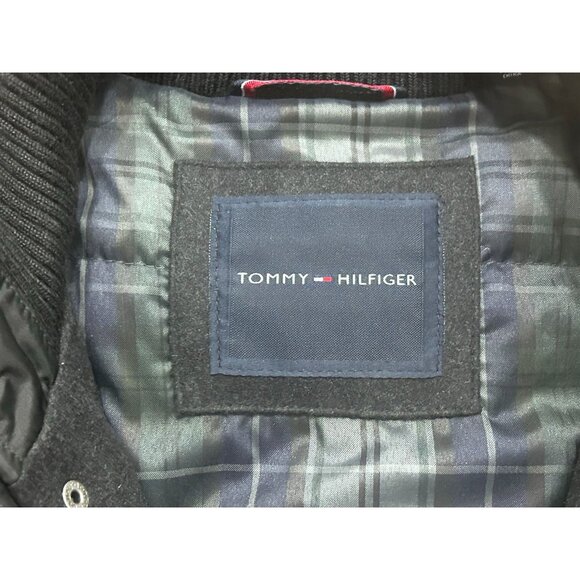 Tommy Hilfiger Overcoat Jacket Men's Size Small Full Zip Pockets Wool Blend Gray - Picture 8 of 13